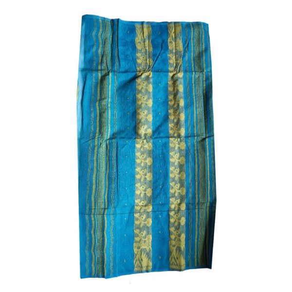 Blue and Yellow Jamdani Sari