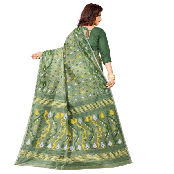 Green Korat Fulia Jamdani Dhakai Saree