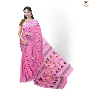 Cotton Silk Pink Korat Dhakai ...