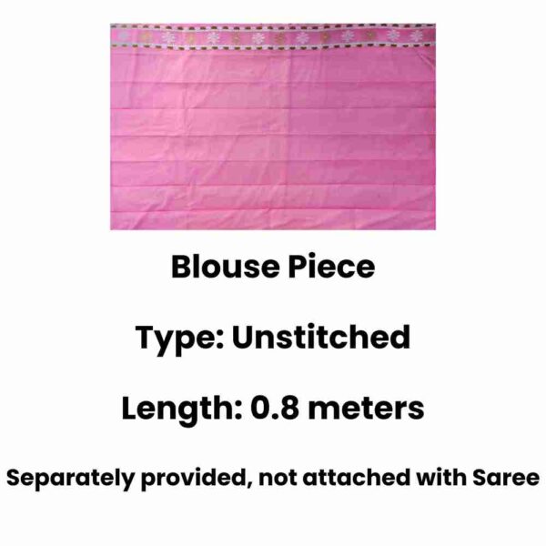 Pink Jamdani Saree with Blouse Piece