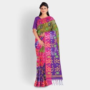 Multi Color Pure Cotton Jamdan...