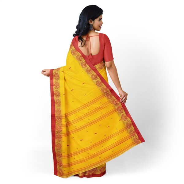 Yellow Pure Cotton Saree for Haldi Ceremoy