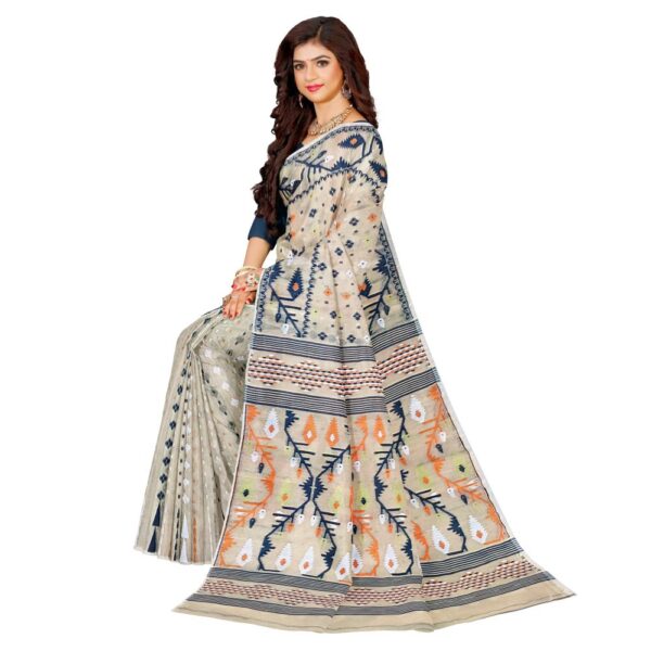 Off White Jamdani Saree