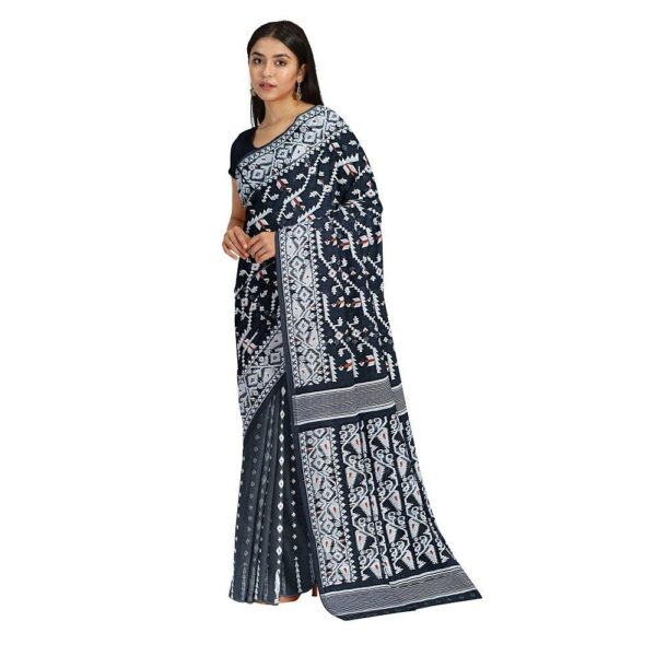 Black and White Jamdani Saree