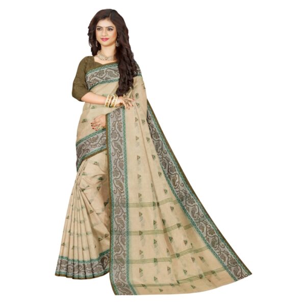 Off White Premium Cotton Sarees