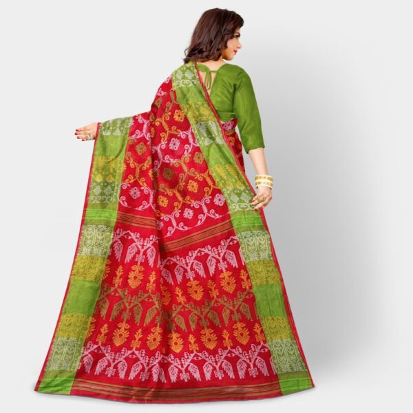 Red Cotton Dhakai Jamdani Sarees