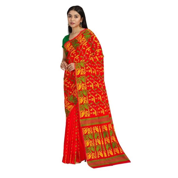 Red Dhakai Jamdani Saree