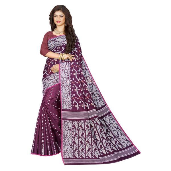 Coffee Purple Jamdani Saree