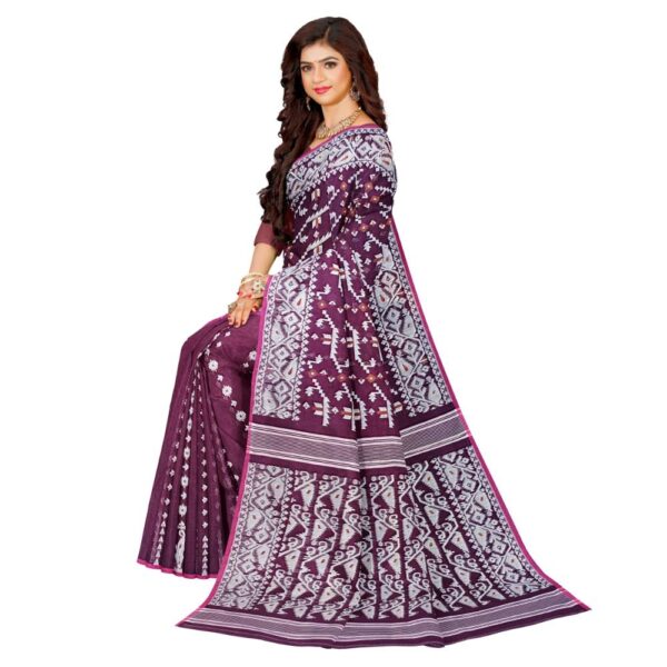 Coffee Purple Jamdani Saree