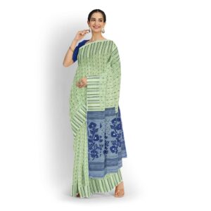 Light Green Soft Jamdani Saree