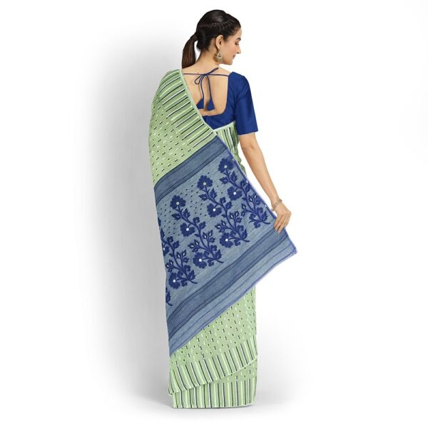 Light Green Soft Jamdani Saree