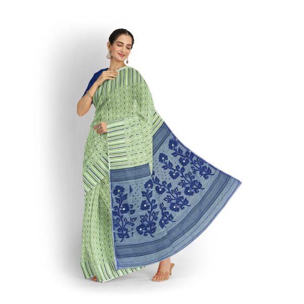 Light Green Soft Jamdani Saree