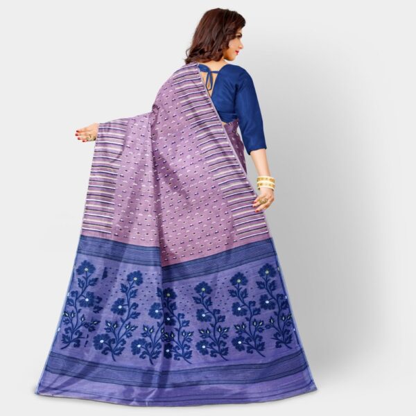 Lavender Color Soft Dhakai Jamdani Saree