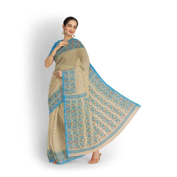 Off White Premium Cotton Jamdani Saree