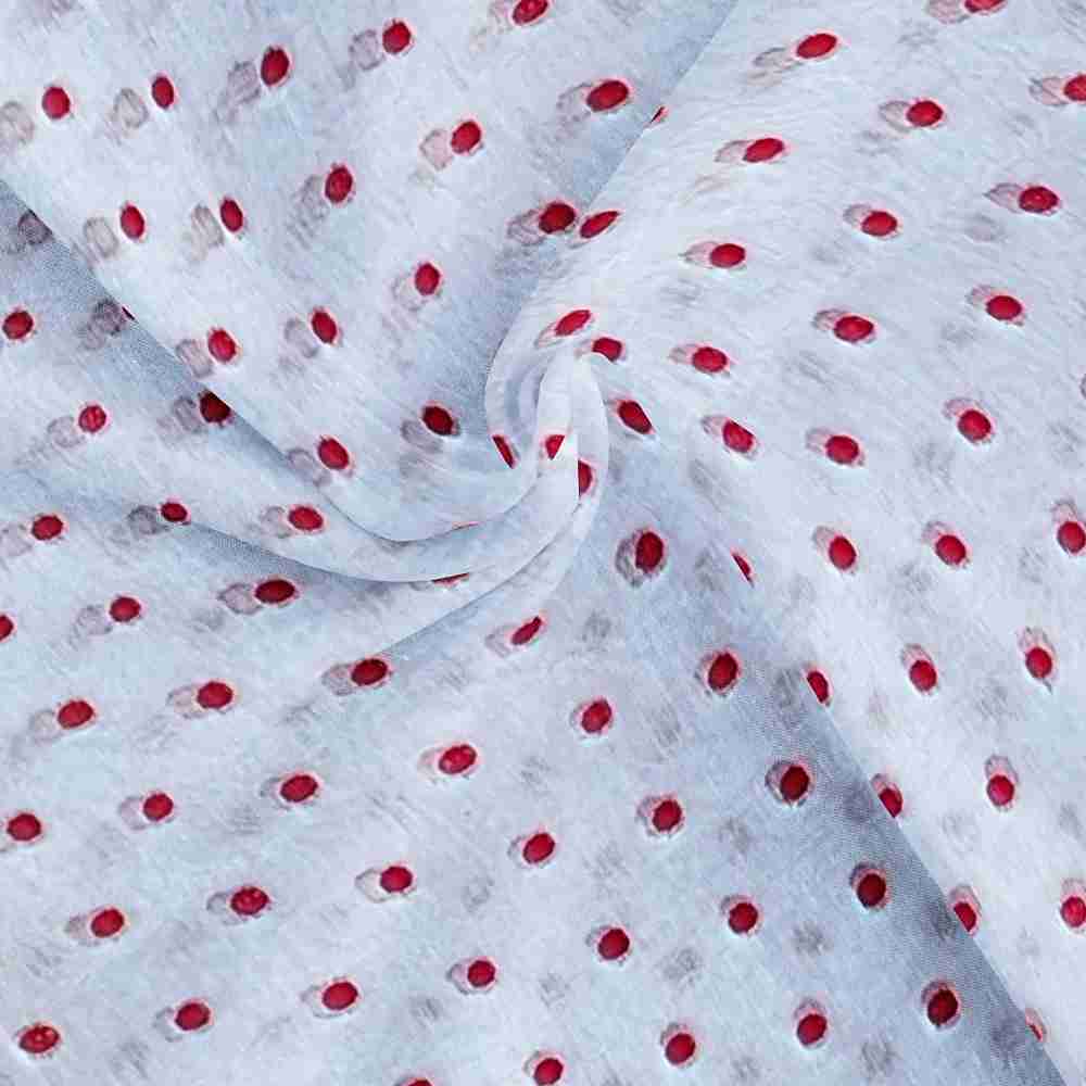 Red White Jamdani Saree with Blouse | Shada Lal Bengali Saree | Cotton Silk | Durga Puja | Office Wear | Handwork Buti 3 Lal Par Sada Jamdani Saree