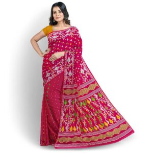 Rani Pink Cotton Silk Dhakai J...