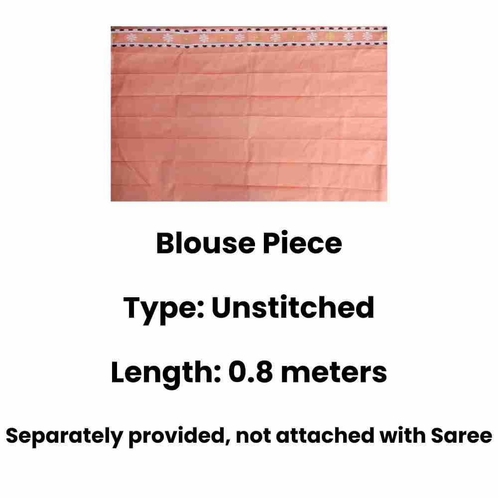 Sweet Pink Dhakai Jamdani Saree with Blouse Piece (Separately Provided) 4 Sweet Pink Dhakai Jamdani Saree with Blouse Piece