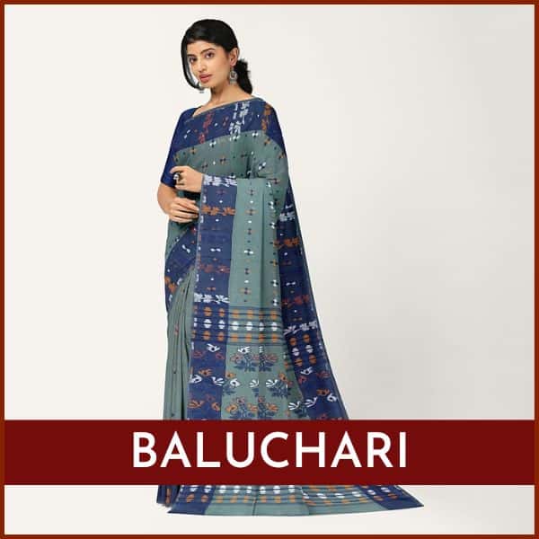 Mayabi Pure Cotton Baluchari Sarees