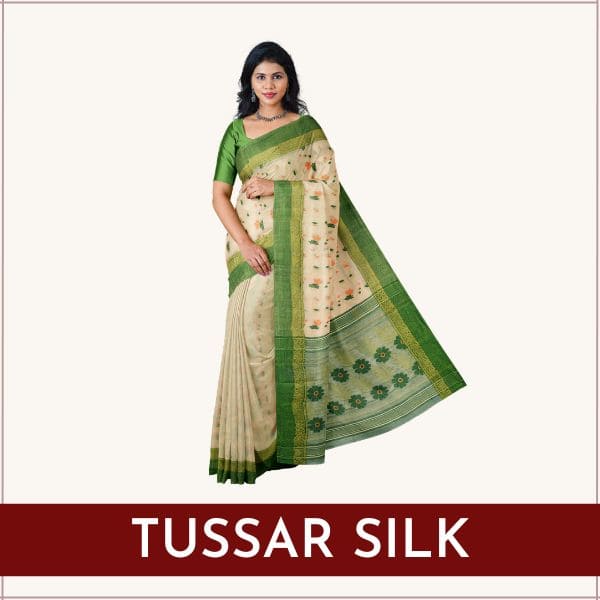 Bengali Pure Tussar Silk Tant Sarees
