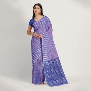 Light Lavender Jamdani Saree C...